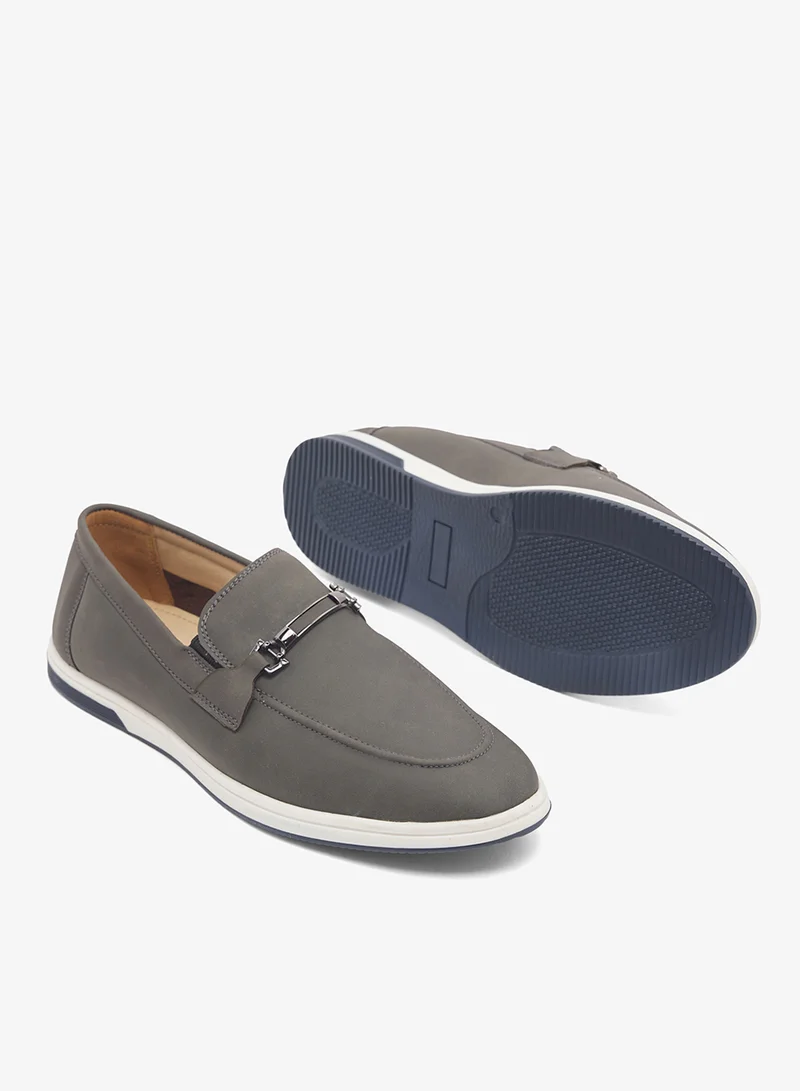 Robert Wood  Trim Detail Casual Nubuck Slip On Loafers for Men | Best Price UAE