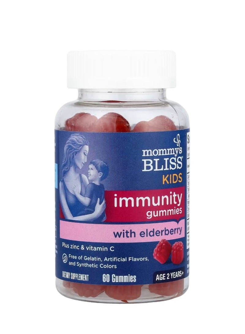 Mommy's Bliss Kids Immunity Gummies with Elderberry 2 Years+ 60 Gummies - Image 1