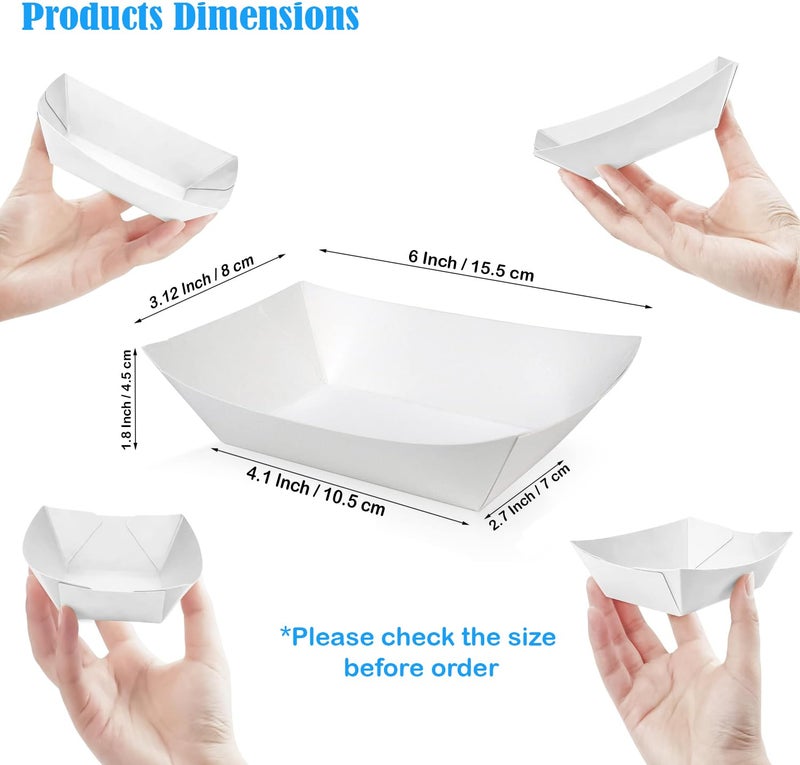 Aakriti Biodegradable Paper Food Boats – 250ml, 6 Inch Kraft Paper Serving Trays for Snacks, Appetizers, Nachos, BBQ, Parties & Catering – Eco-Friendly and Sturdy Containers (Pack of 500) - Image 2
