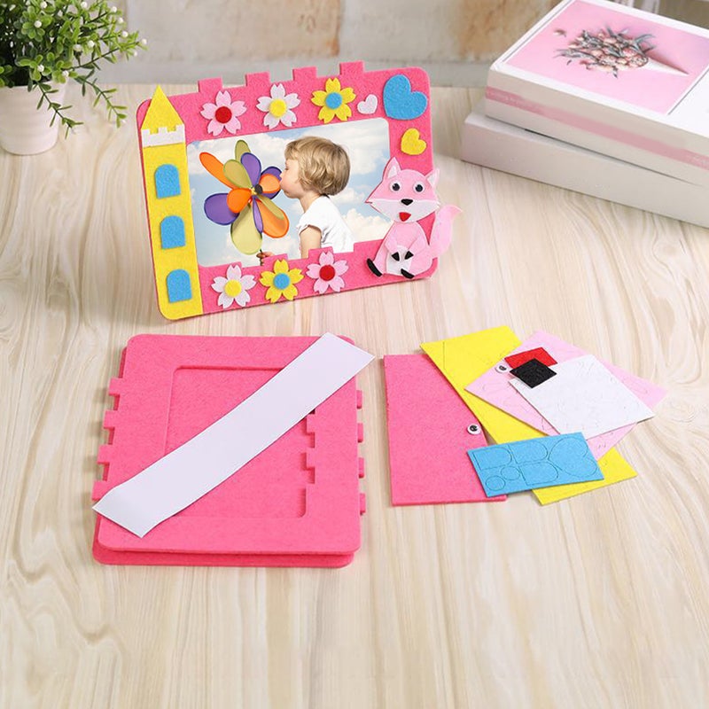 4Pcs Cartoon Picture Frame Non-woven Fabric Photo Frame Kids DIY Photo Frame Lovely Picture Frame - Image 4