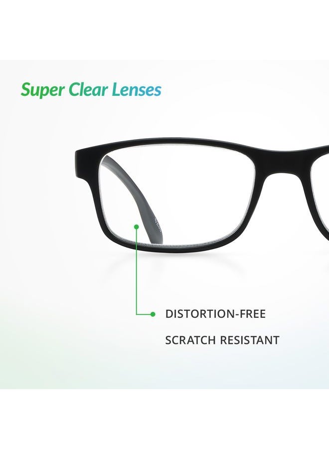 SAV Eyewear Men's Flex 2 5029 Black Reading Glasses, 1.5 - Image 3