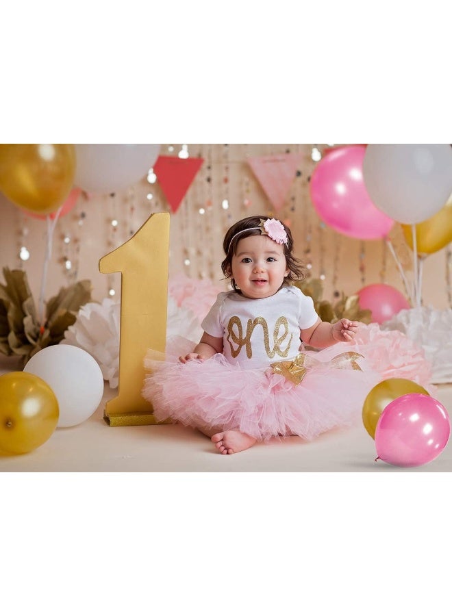 بارتي بروبس مجموعة بالونات مطاطية من بارتي بروبز باللون الوردي الذهبي والأبيض المعدني - 51 قطعة - Image 5