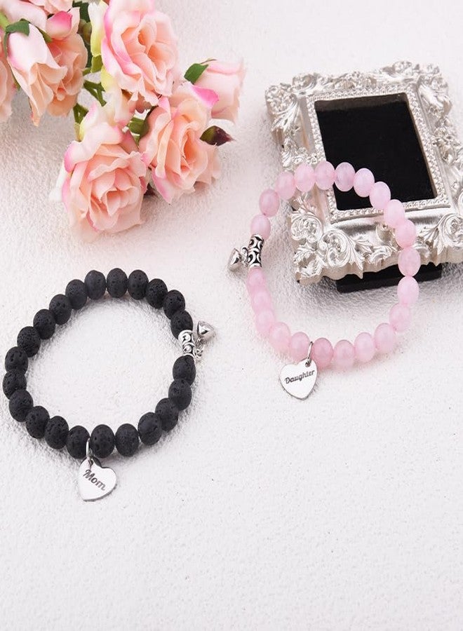 YangQian Mother Daughter Bracelets Set for 2 Heart Charm Bead Bracelet Gifts for Mom and Daughter Gifts for Birthday Christmas Gift for Mom Daughters Mama Mommy - Image 5