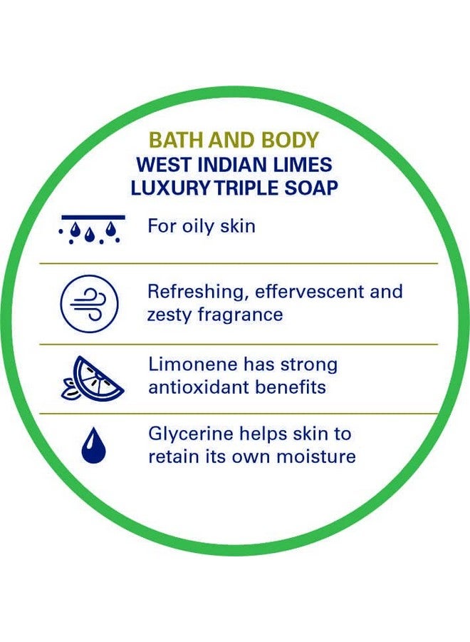Truefitt & Hill West Indian Lime Bath & Body Soap (Triple) 3x150gm | Fresh Lime Essence | Suitable For All Skin Types - Image 2