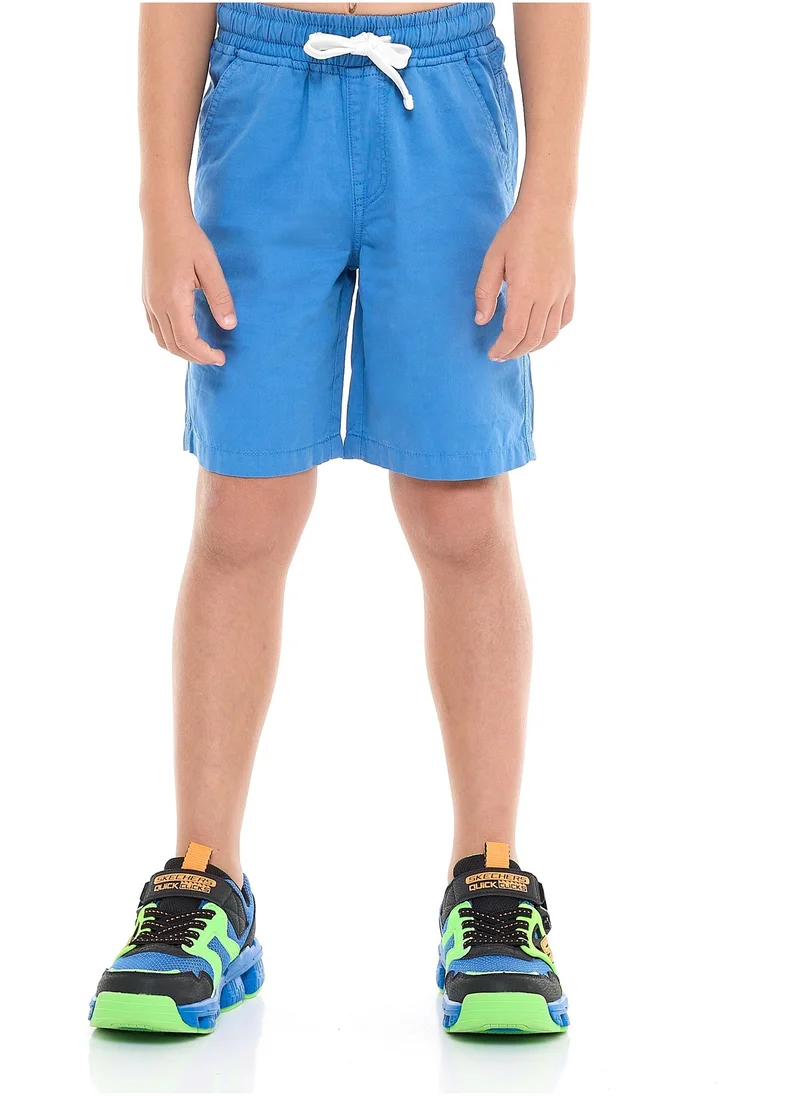 Victor And Jane  Victor and Jane Classic Blues and Orange Cotton T-Shirt & Pull-On Shorts Set for Men | Best Price UAE