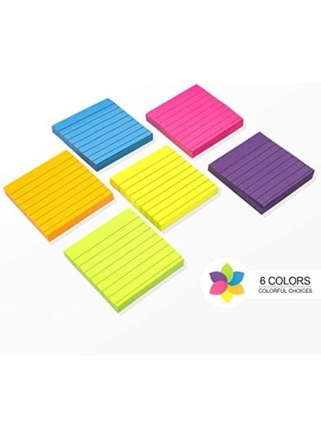 ملاحظات لاصقة متطابقة ، وسائد لاصقة ذاتية ملونة مشرقة ، وسائد مذكرة لاصقة قوية ، للمكتب ، المنزل ، المدرسة ، الاجتماع ، 6 وسائد ، 100 ورقة لكل وسادة ، 3 × 3 بوصة ، يزيل نظيفة ، متعددة الألوان - Image 5