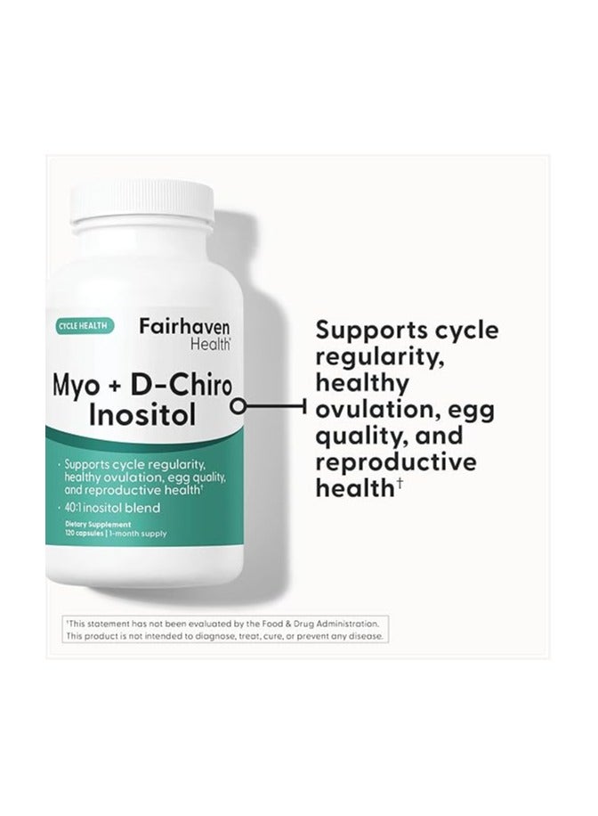 Generic Fairhaven Health Myo-Inositol and D-Chiro Inositol Supplement 40:1 Ratio Female Fertility Supplement for Women and Hormone Balance Vitamin B8 Gluten and Dairy Free 120 Inositol Capsules  - Image 5