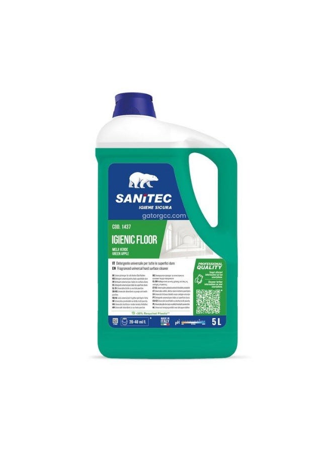 Sanitec Multipurpose Igienic Floor Cleaner Green Apple 5 L