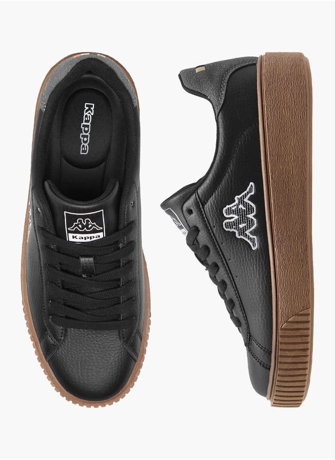 Kappa Women's Logo Applique Sneakers with Lace-Up Closure  - Image 1