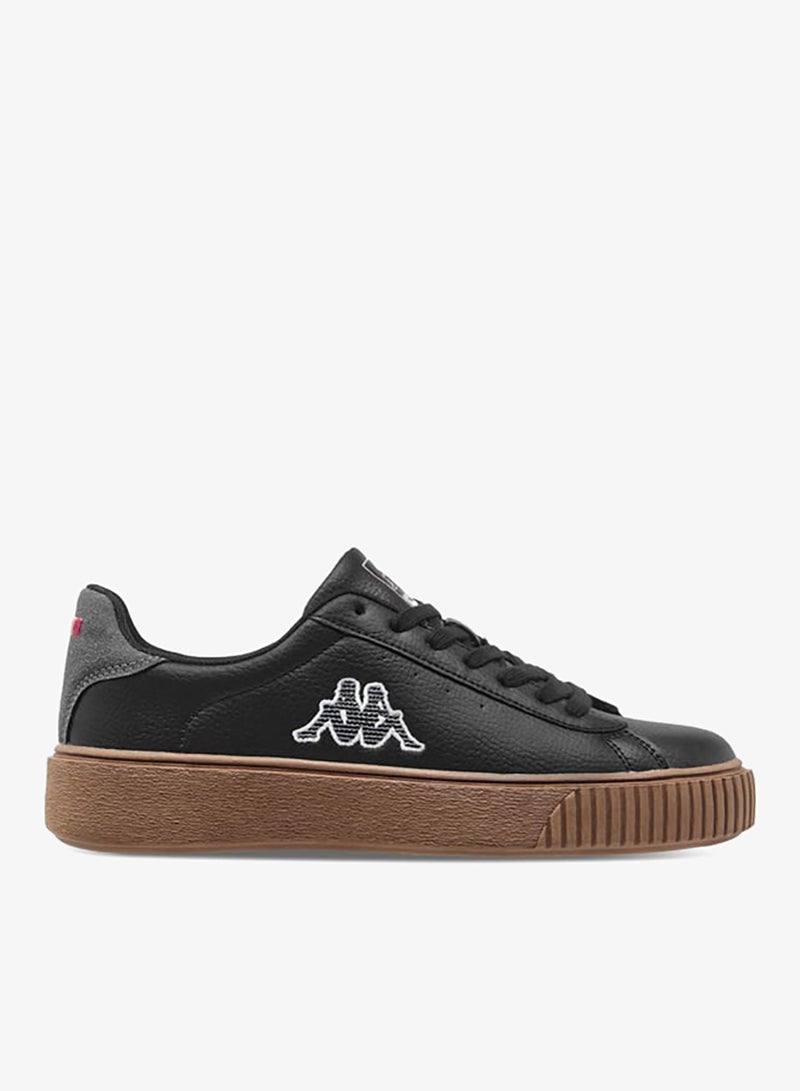Kappa Women's Logo Applique Sneakers with Lace-Up Closure - Image 1