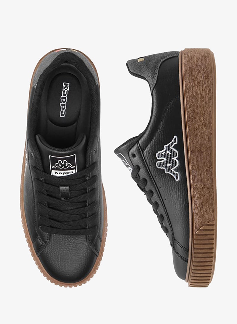 Kappa Women's Logo Applique Sneakers with Lace-Up Closure - Image 3