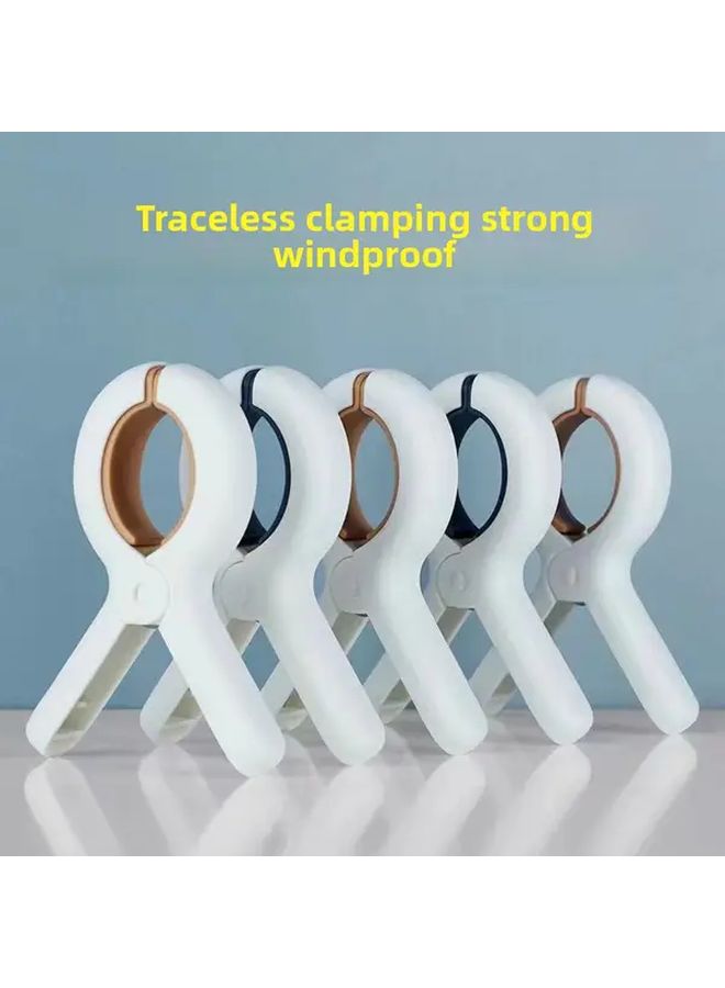 Heavy Duty Traceless Windproof Laundry Clips Non Slip Grip 8pcs White - Image 2
