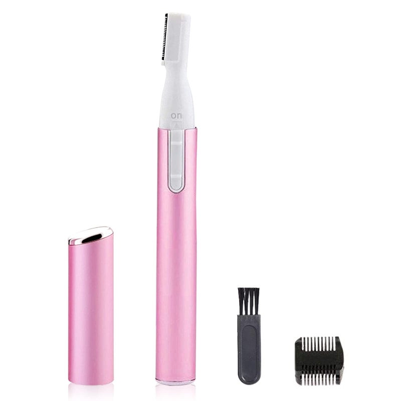 Rosarden Electric Eyebrow Trimmer For Women  Facial Hair Razor Removal For Men  Mini Epilator For Bikini  Remover For Face  Chin  Peach Puzz  Lips  Body  Arms  Legs  Powered By Battery (Not Included) - Image 1