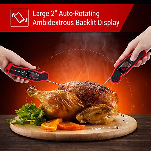 ThermoPro TP19 Waterproof Digital Meat Thermometer for Grilling with Ambidextrous Backlit & Thermocouple Instant Read Kitchen Cooking Food Thermometer for Candy Water Oil BBQ Grill Smoker - Image 4