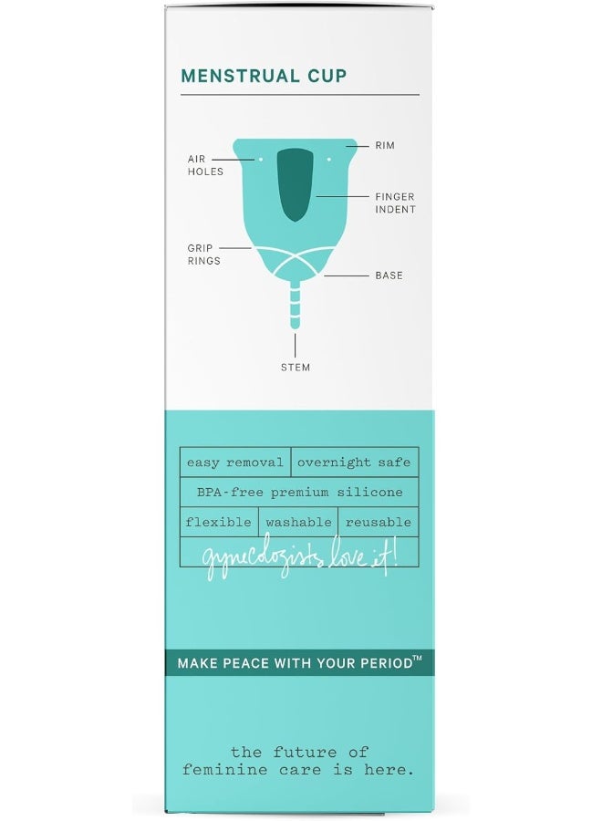 The Honey Pot Company Menstrual Cup 12 Hour Reusable Protection for Periods Natural Feminine Hygiene Products Size 2 - Image 4
