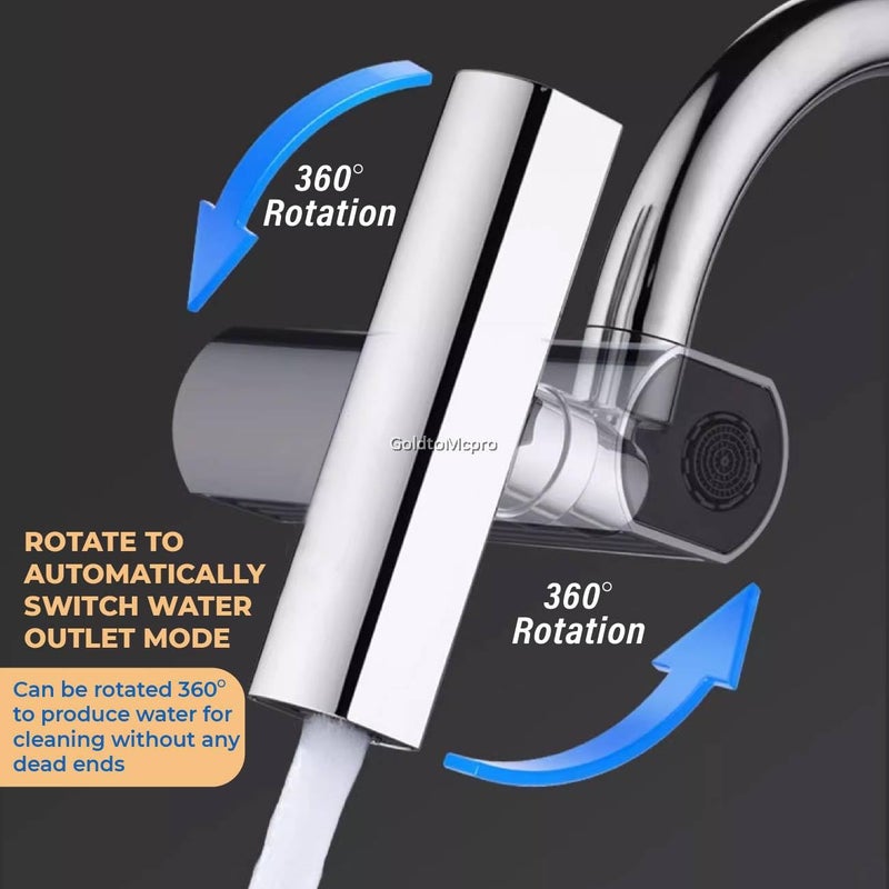 Flipco 4 in 1 360 Waterfall Kitchen Faucet Touch Kitchen Faucets Faucet Extender for Kitchen Sink Swivel Waterfall Kitchen Faucet for Washing Vegetable Fruit - Image 4