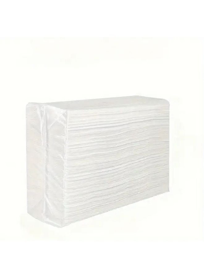 4 عبوات 200 ورقة لكل منهما مناديل ورقية يدوية قابلة للتخلص منها للاستخدام التجاري في فندق المطبخ المرحاض - Image 2