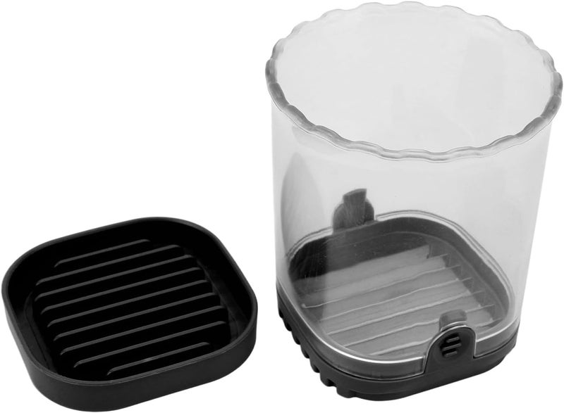 Slicing Cup, Stainless Steel Multifunctional Fruit and Vegetable Cup with Push Plate Cutter for Quick Veggie Salads (Black - Image 1