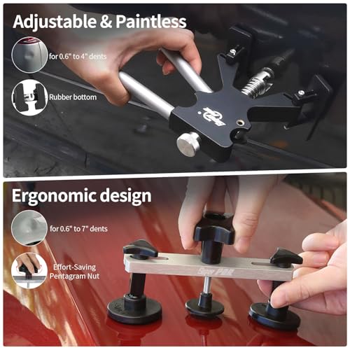 Super PDR Car Dent Puller Kit, 169PCS Paintless Dent Removal Kit, Hail Dent Repair Kit Can Removal 99% of Car Dents in 30 Minutes for Repairing Big Dents, Small Dents, Dings and Hail Damage - Image 3