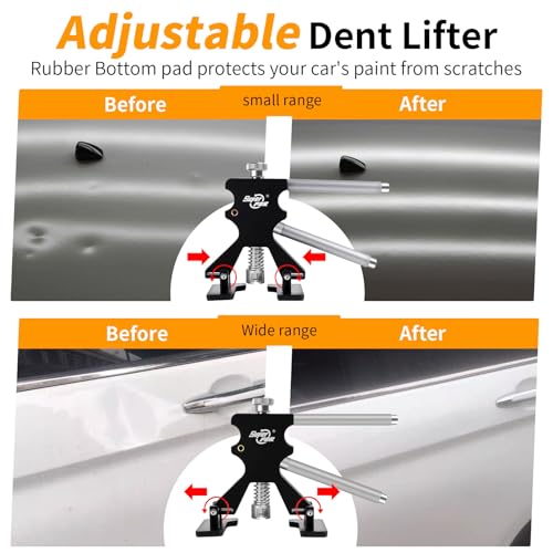 Super PDR Car Dent Puller Kit, 169PCS Paintless Dent Removal Kit, Hail Dent Repair Kit Can Removal 99% of Car Dents in 30 Minutes for Repairing Big Dents, Small Dents, Dings and Hail Damage - Image 4