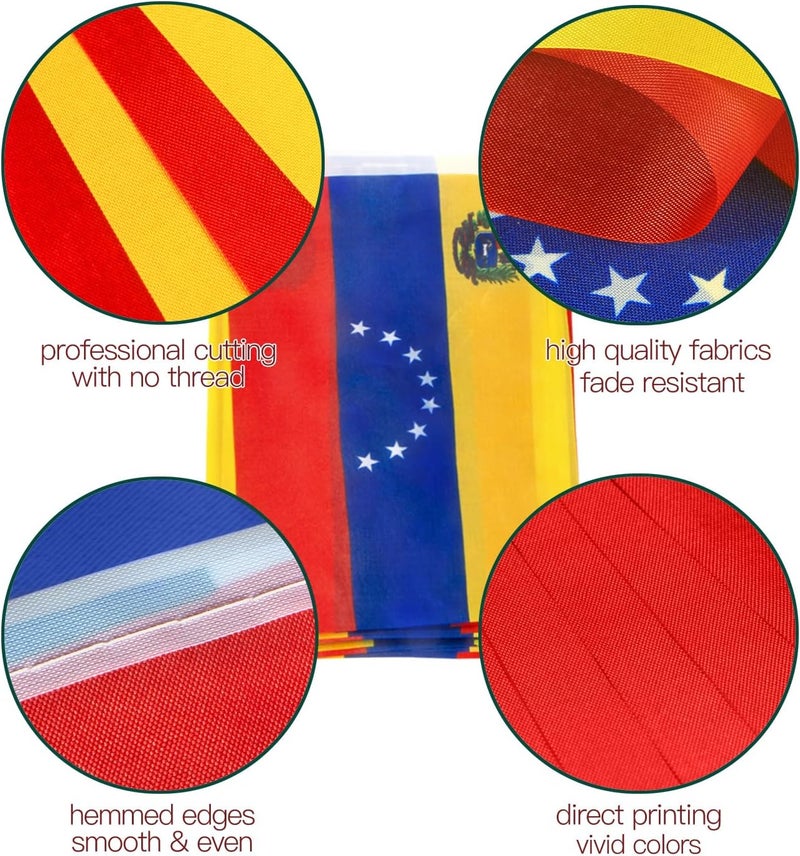Anley Venezuela String Flag Pennant Flags, Patriotic Events 5th of July Venezuela Independence Day Decoration Sports Bars - 33 Feet 38 Flags - Image 2