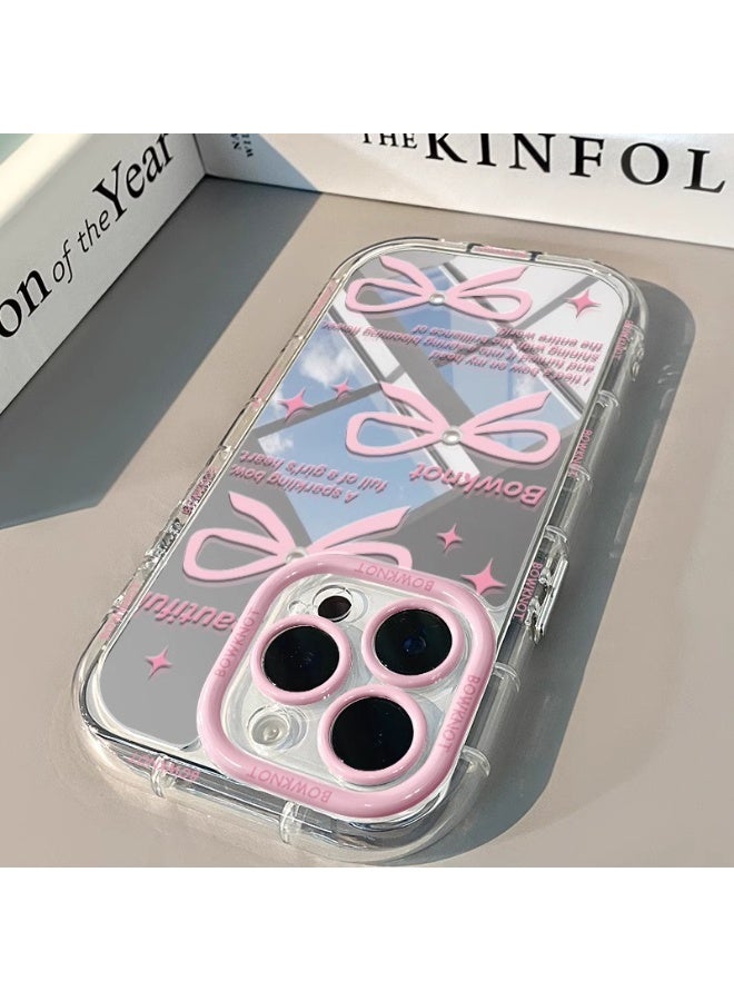 NIBEMINENT Three Ribbon Bows Protective TPU Case Cover For iPhone 16 Pro - Image 3