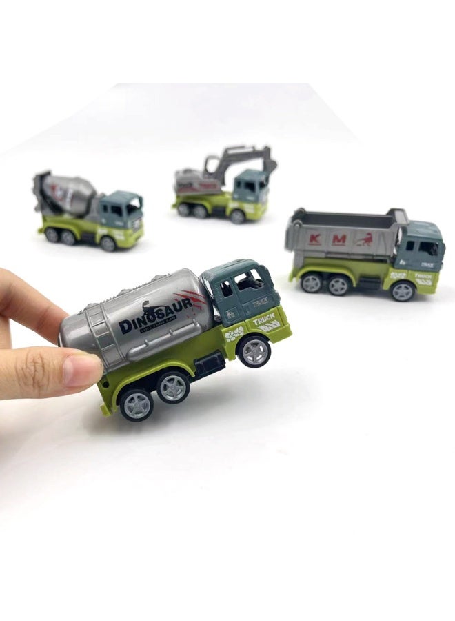 هالامودو مقياس 1:50 4 دينوصور ألوي الظهر مجموعة السيارات -محاكاة الوحوش المركبات الهندسية ذات الامامية المعدنية، ألعاب القوى الخالية من البطاريات، الترويج للعين -التنسيق، هدية تثقيفية مثالية لعيد الميلاد للأولاد والفتيات (9*3.5*5.5 سم) - Image 5