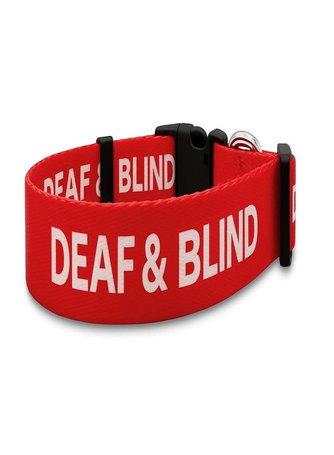 PinMaze Deaf Blind Dog Collar - Hard of Hearing No Limited Sight Warning - Hearing Impaired Low Vision Dog - No Limited Hearing for Small Medium Large Dogs (M, Red) - Image 1
