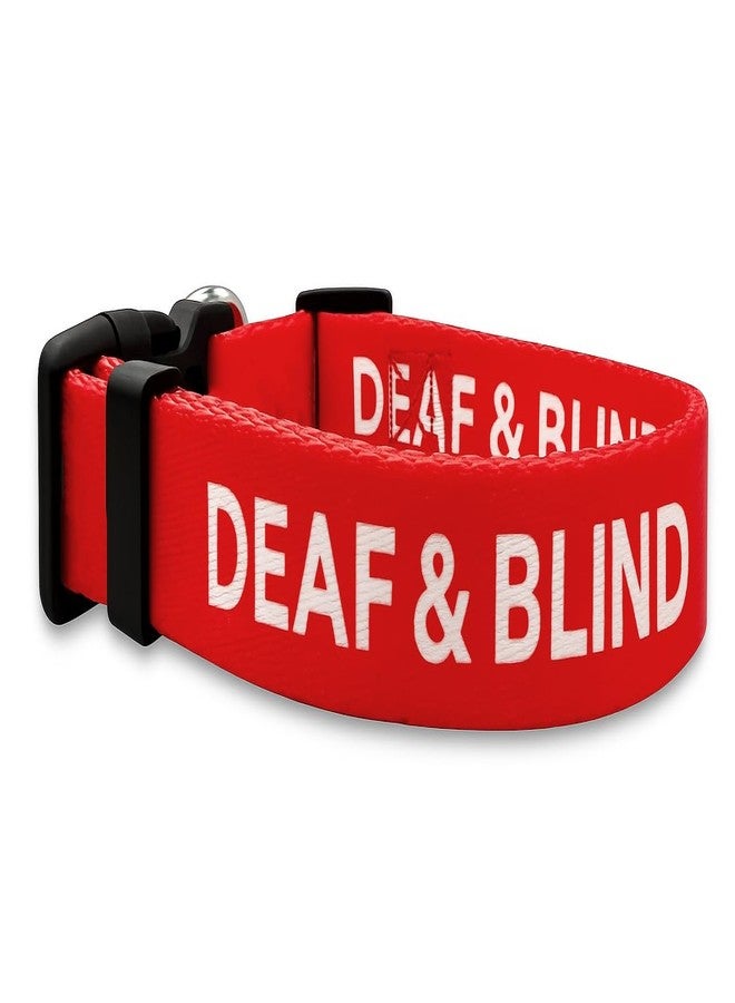 PinMaze Deaf Blind Dog Collar - Hard of Hearing No Limited Sight Warning - Hearing Impaired Low Vision Dog - No Limited Hearing for Small Medium Large Dogs (M, Red) - Image 2