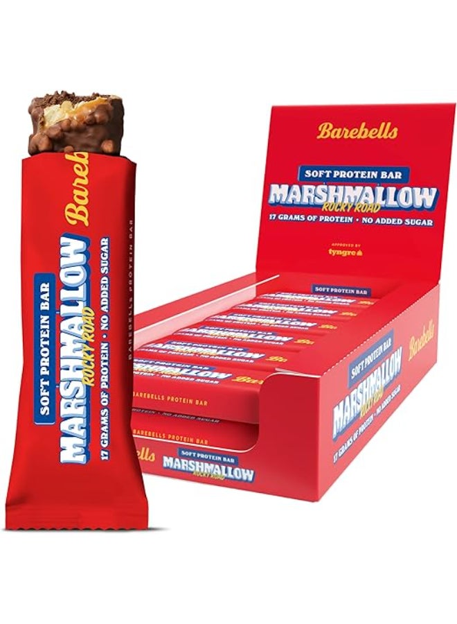 Barebells Soft Protein Bar - Soft Marshmallow Flavor - for High Protein Snack ( 55g x 12 ) - Image 1