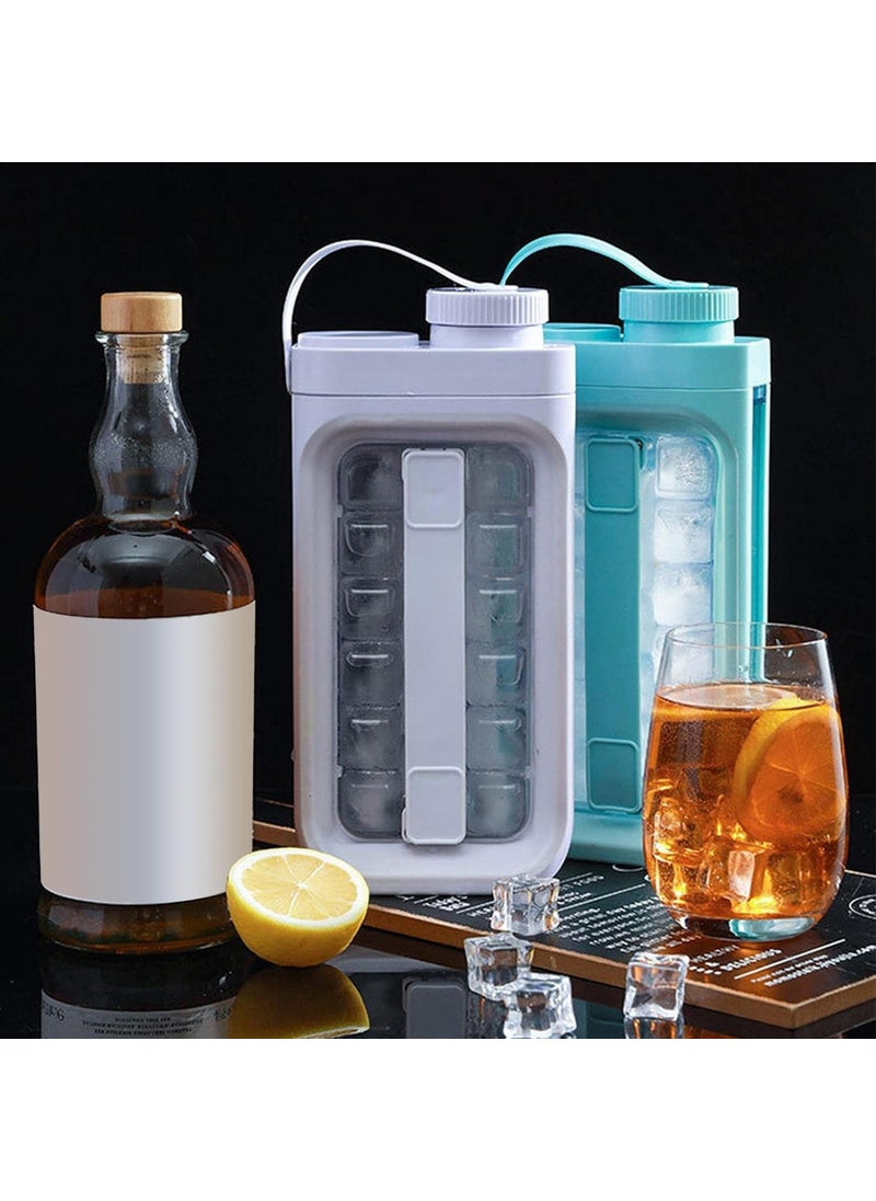 Breewell Breewell Ice Cube Trays 2 in 1 Portable Ice Ball Maker Kettle with 17 Grids Flat Body Lid Cooling Ice Pop Cube Molds for Hockey,Cocktail,Coffee,Whiskey,Champagne,Beer,Juice,Water | Multicolor  - Image 5