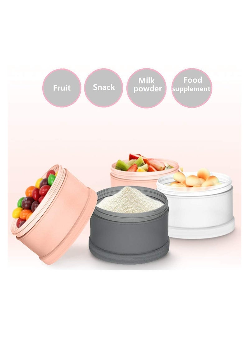 KASTWAVE KASTWAVE Formula Dispenser, Non-Spill Portable Stackable Baby Milk Powder Dispenser, Snack Storage Container, Bpa Free, 4 Layer, Formula to Food Container Set, Multi-color, No Powder Leakage.  - Image 2