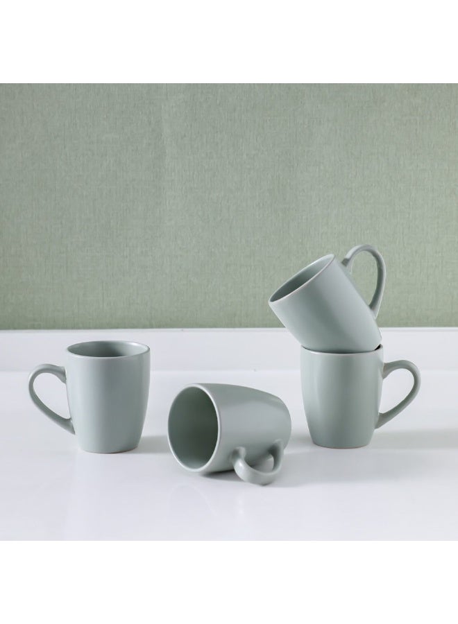 DANUBE HOME Apollo 4-Piece Mug Set - Grey Stoneware, 350ml - Stylish & Durable, Dishwasher & Microwave Safe, Ideal for Coffee & Tea, Smooth Glazed Finish, Everyday Use - Image 1