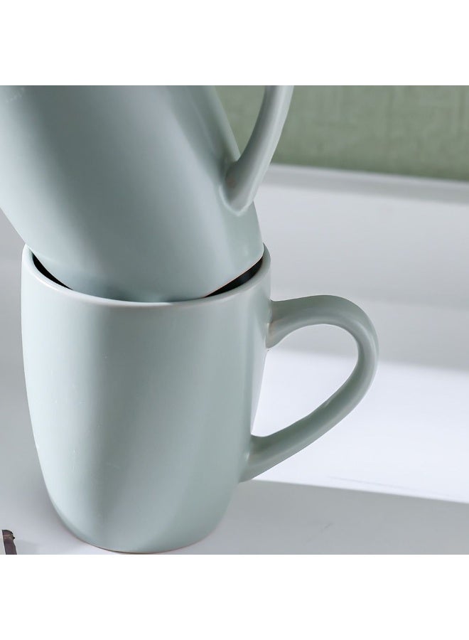 DANUBE HOME Apollo 4-Piece Mug Set - Grey Stoneware, 350ml - Stylish & Durable, Dishwasher & Microwave Safe, Ideal for Coffee & Tea, Smooth Glazed Finish, Everyday Use - Image 3