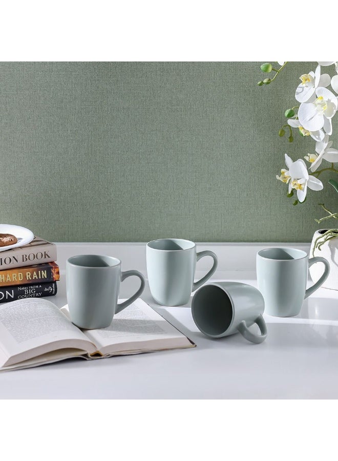 DANUBE HOME Apollo 4-Piece Mug Set - Grey Stoneware, 350ml - Stylish & Durable, Dishwasher & Microwave Safe, Ideal for Coffee & Tea, Smooth Glazed Finish, Everyday Use - Image 4