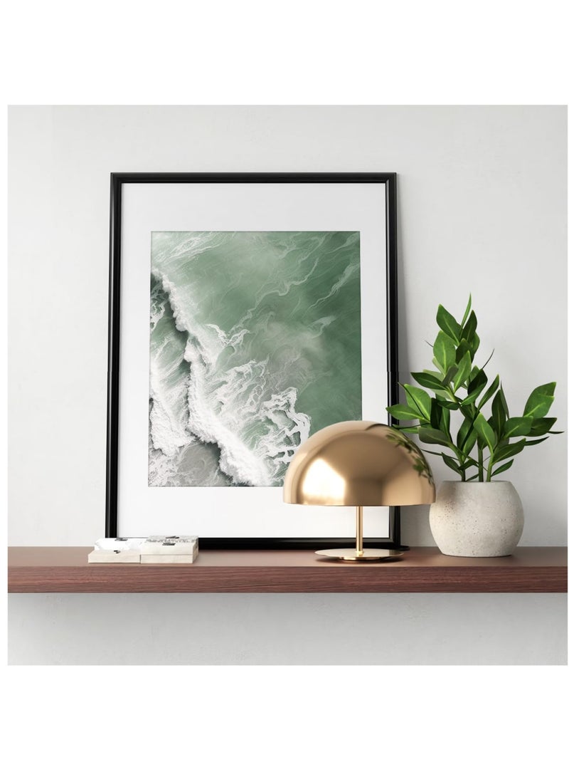 SOLARAE Beach Wall Decor Poster, Sage Green Botanical Prints Abstract Minimalist Wall Poster for Bedroom Living Room Decor 20x30cm Unframed Set of 6 - Image 5