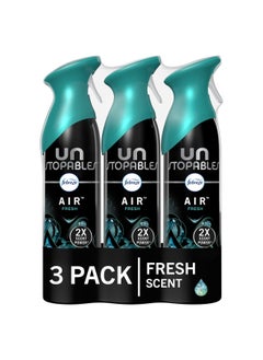 febreze Unstopables Air Freshener Spray For Bathroom Room Spray Air Freshener Air Refresher Bathroom Air Freshener Fresh Scent Odor Fighter For Strong Odor 8.8 Oz Pack Of 3  - Image 1