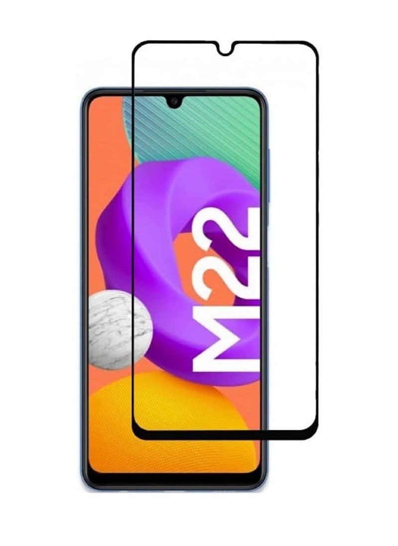 Super Tempered Glass Screen Protector 5D Designed For Samsung Galaxy M22 Full Glue Edge to Edge Full Screen Coverage And Bubble Free - Image 1