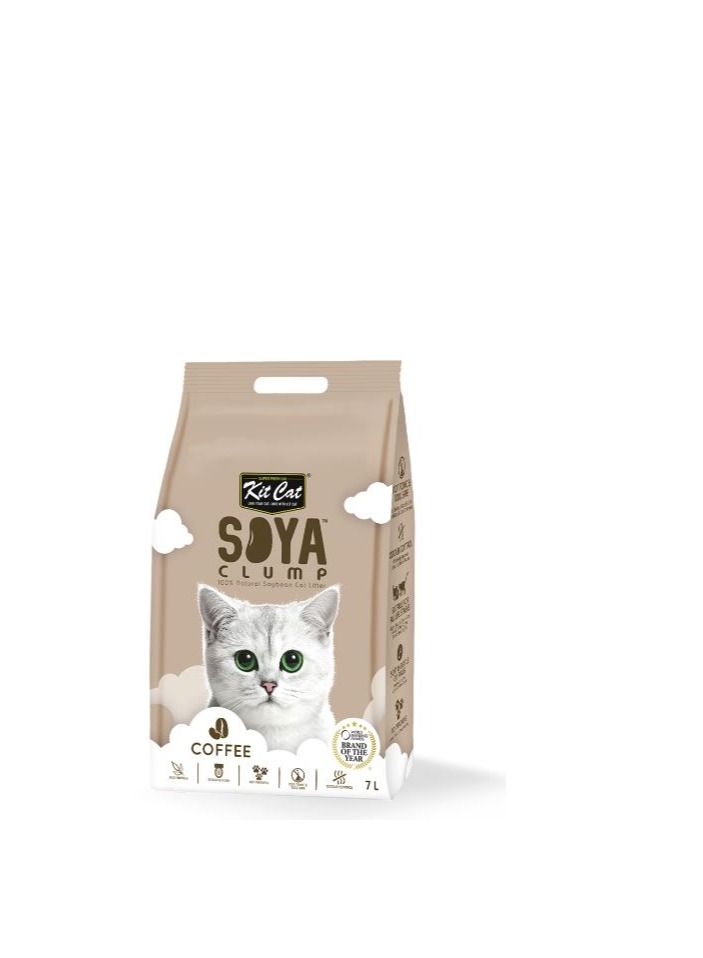 كيت كات رمل قطط فول الصويا 7 لتر - القهوة