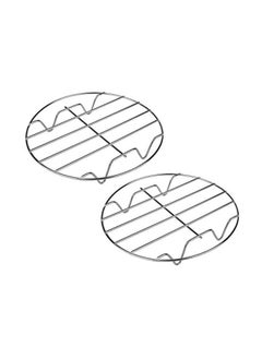 NIBEMINENT Pack Of 2 Stainless Steel Cooling Steaming Rack Silver 8x8x1.2inch  - Image 1