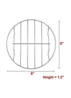 NIBEMINENT Pack Of 2 Stainless Steel Cooling Steaming Rack Silver 8x8x1.2inch  - Image 3