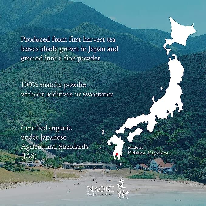 Naoki Matcha Organic Ceremonial First Spring Blend – Authentic Japanese First Harvest Ceremonial Grade Matcha Green Tea Powder from Kagoshima, Japan (50g / 1.75oz) - Image 3