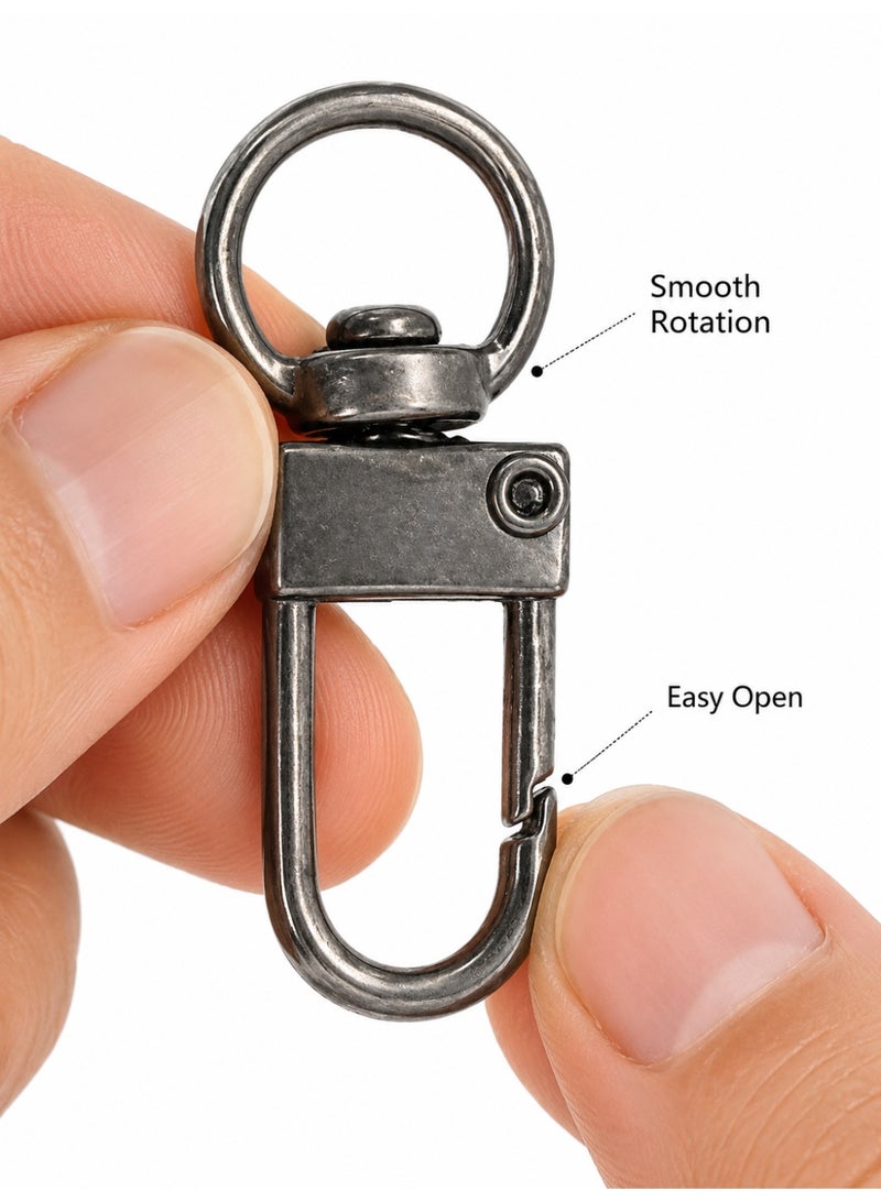 2PCS Grey Swivel Snap Hooks for Bags Keychains and DIY Straps - Image 2