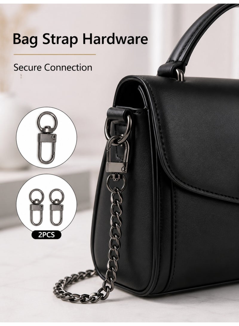 2PCS Grey Swivel Snap Hooks for Bags Keychains and DIY Straps - Image 3