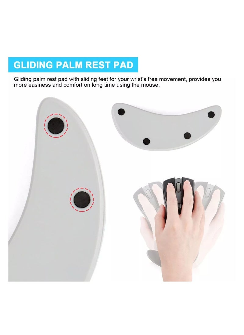 For Right Hand,Mouse Palm Pad, Tenosynovitis relief,Ergonomic Mouse Wrist Rest, Gliding Wrist Pad Moves Mouse Gamer Streamer Content Creator,Ergonomic Wrist Rest for Mouse,Sliding Palm Wrist Support Pad, Carpal Tunnel and Pain Relief, Desk Accessories for Office Work, Gaming, Coding,Grey