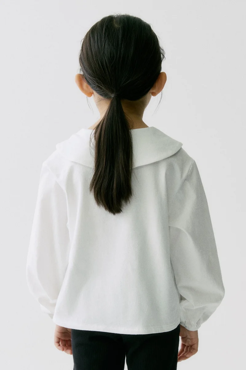 H&M Printed sailor-collared top