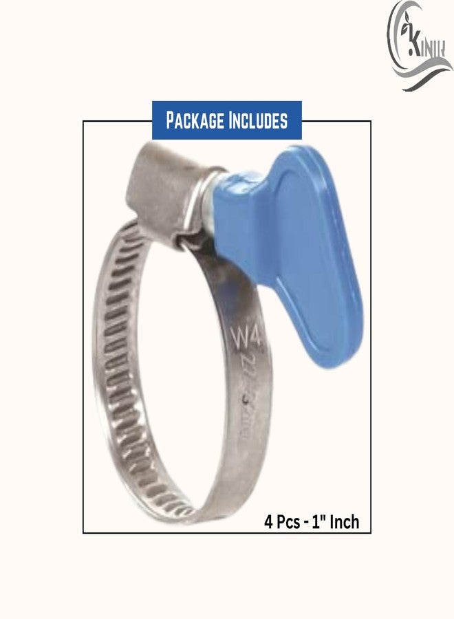 KINIK Adjustable Stainless Steel Hose Clamp 1 Inch | With Key | For Plumbing, Automotive & Mechanical Applications | Pack of 6 - Image 5