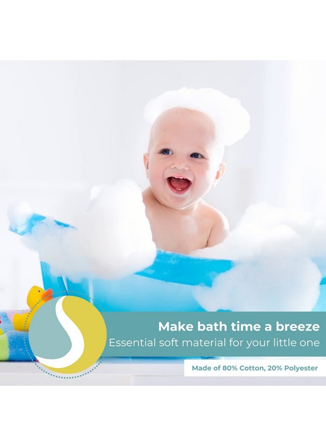 Spasilk Spasilk Bath Hooded Towels & Washcloths Set for Babies, Hooded Terry Bath Towel & 4 Washcloths, Blue  - Image 5