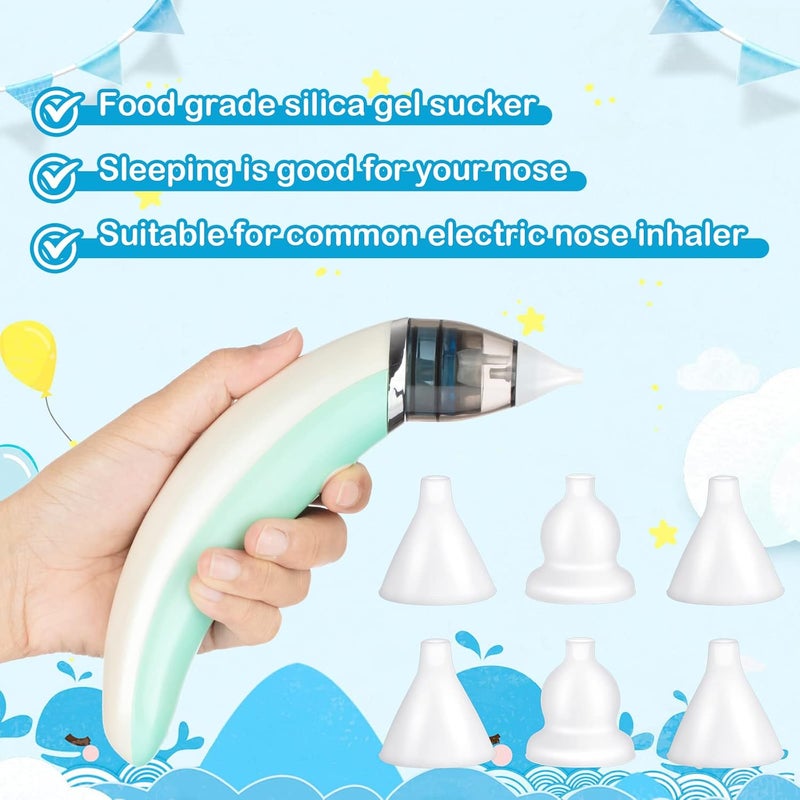 Fabbay فاباي 40 قطعة نصائح بديلة لمصّ الأنف نصائح سيليكون لمجموعة ملحقات مصّ الأنف الكهربائي للأطفال قابلة لإعادة الاستخدام مع صندوق تخزين للأطفال الرضع 2 أشكال - Image 4