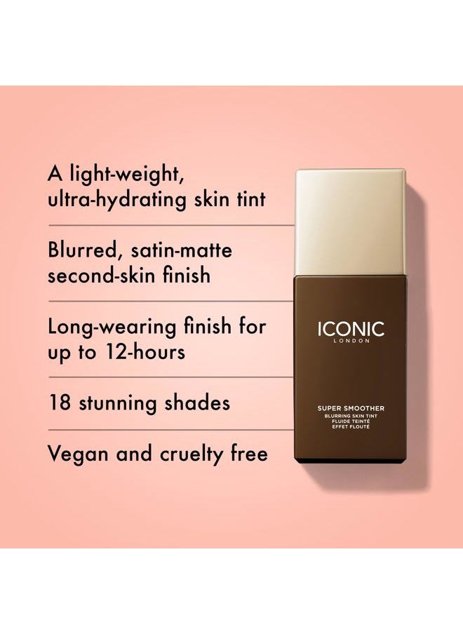 ICONIC LONDON Super Smoother Blurring Skin Tint | Light to Medium Coverage, Hydrating, Ultra-Lightweight Tinted Moisturizer, Cruelty-Free, Vegan Makeup (Golden Rich) 1.01 Fl oz  - Image 2